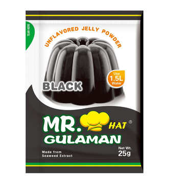 BLACK UNFLAVOURED JELLY POWDER 25 g - MR GULAMAN