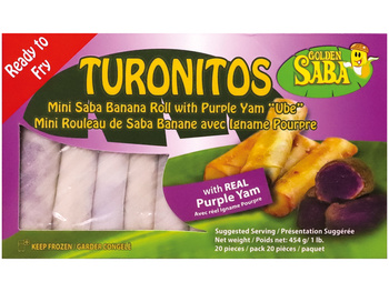 SPRING ROLLS TURON BANANA & UBE 454 g - GOLDEN SABA (FROZEN)