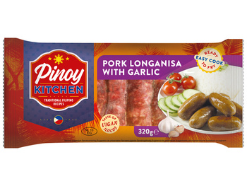 PORK LONGANISA WITH GARLIC 350 g - PINOY KITCHEN (FROZEN)