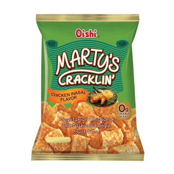MARTYS CRACKLIN VEGETARIAN CHICHARON CHICKEN INASAL FLAVOR 90 g - OISHI