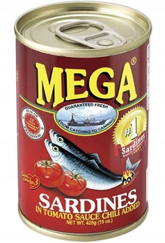 SARDYNKI W OSTRYM SOSIE POMIDOROWYM Z CHILI 425 g - MEGA