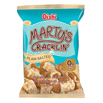 MARTYS CRACKLIN VEGETARIAN CHICHARON PLAIN SALTED 90 g - OISHI