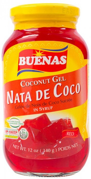 CZERWONA GALARETKA KOKOSOWA NATA DE COCO 340 g - BUENAS