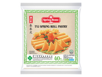 SPRING ROLL PASTRY LUMPIA SHAGHAI WRAPPERS 40 szt. 215 mm 550 g - SPRING HOME (FROZEN)