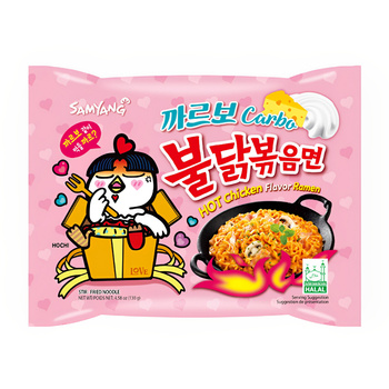 INSTANT NOODLES HOT CHICKEN CARBONARA 130 g - SAMYANG