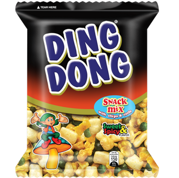 SNACK MIX WITH CHIPS & CURLS SWEET & SPICY 95 g - DING DONG