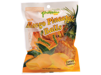 DRIED MANGO PINEAPPLE BALLS 100 g - PHILIPPINE
