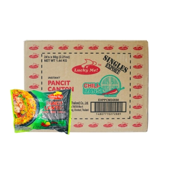 24 x INSTANT NOODLES PANCIT CANTON CHILLIMANSI 60 g - LUCKY ME