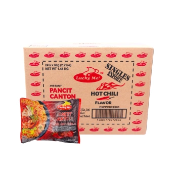 24 x INSTANT NOODLES PANCIT CANTON HOT CHILI 60 g - LUCKY ME