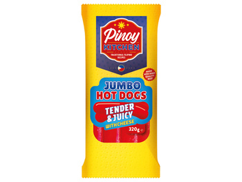 JUMBO HOT DOGS WITH CHEESE 320 g - PINOY KITCHEN (FROZEN)