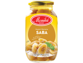 SABA SWEET BANANA IN HEAVY SYRUP 340 g - MONIKA